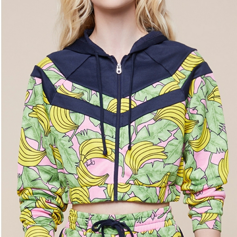Juicy Couture Multicolor Banana Print Hoodie